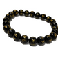 Protect Your Peace- gold tone engraved on Black Onyx Bracelet