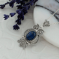 Filigree Art Owl Necklace- Lapis Lazuli