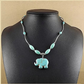 Healing Elephant Turquoise Necklace Amulet