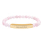 2026 Word of the Year Custom Engravable Natural Stone Stretch Bead Bracelet — Personalized Bar Bracelet