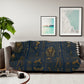 Egyptian Luxurious Sherpa Blanket - blue and gold- protection prosperity healing