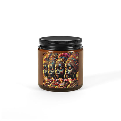 "Many Manifestation of You" Scented Soy Candle (Multi-Size, Amber Jar)