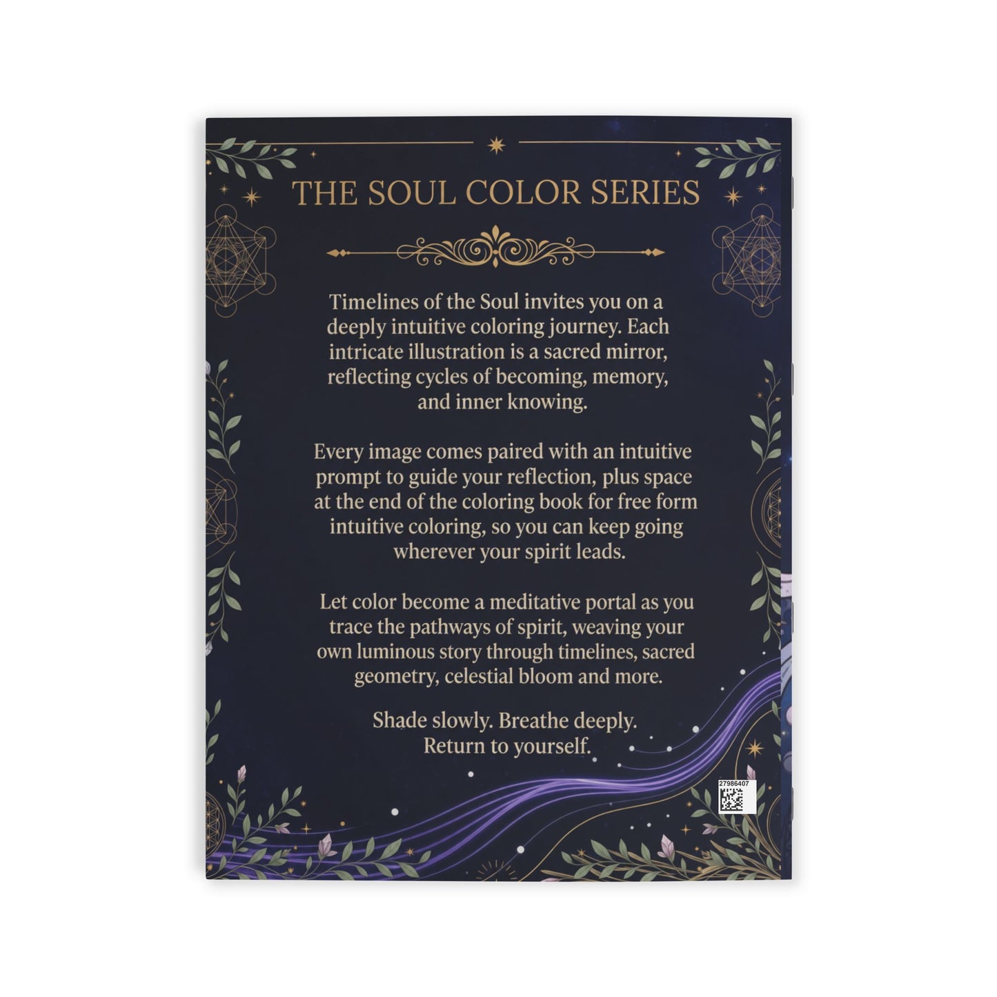 Timelines of the Soul Coloring Book — Intuitive Spiritual Art for Mindful Relaxation