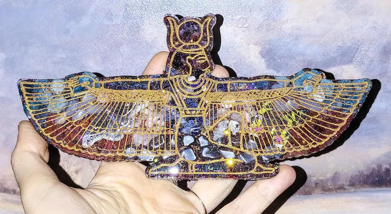 Isis Queen of Magic Orgone Altar Piece, Talisman- Manifestation, Protection, Healing