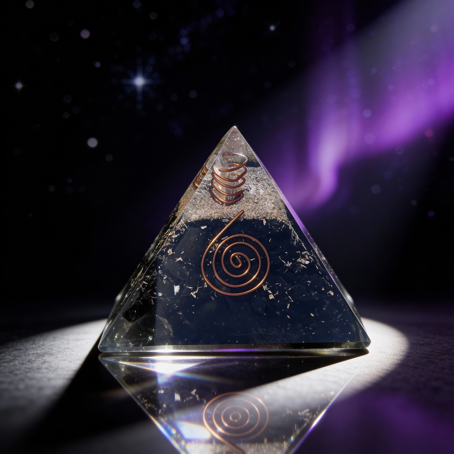 Automatic Life Path Transmutation Orgone Pyramid with Obatala- Shungite