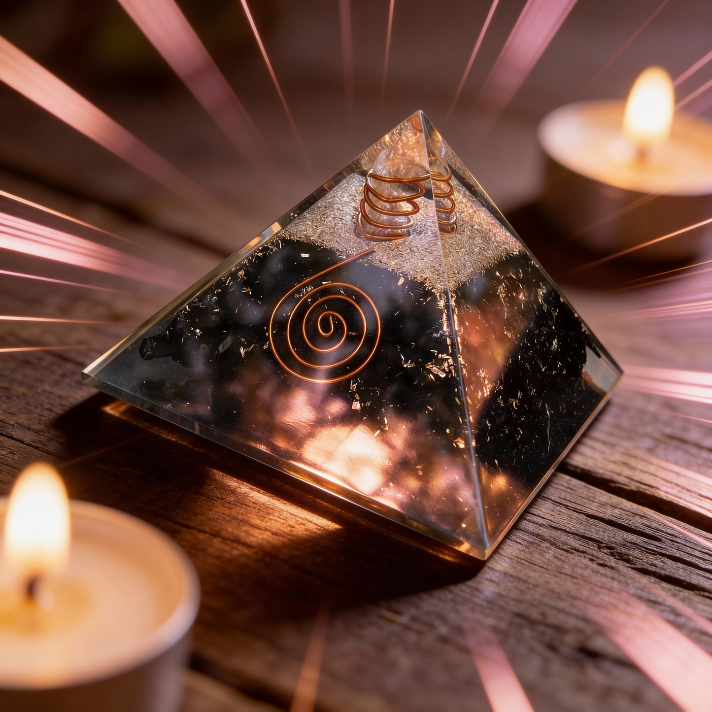 Automatic Life Path Transmutation Orgone Pyramid with Obatala- Shungite