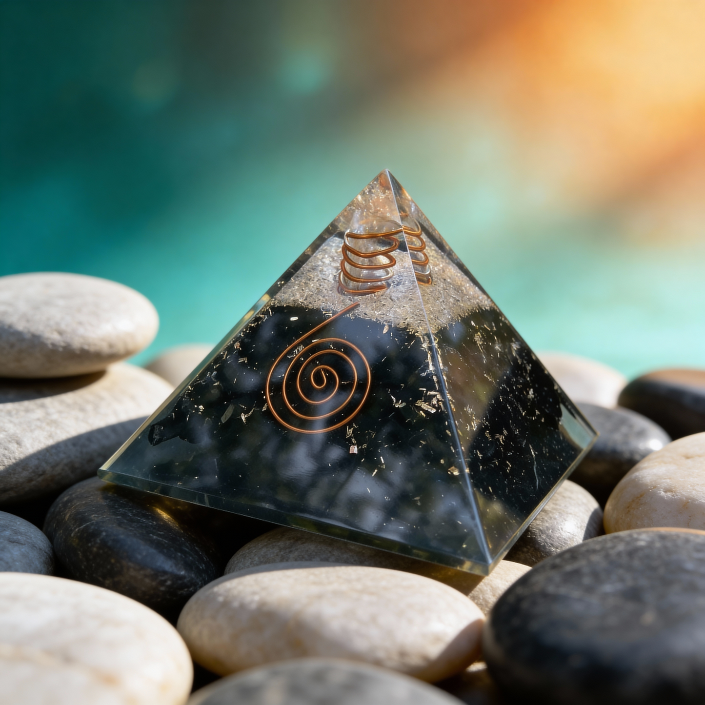 Automatic Life Path Transmutation Orgone Pyramid with Obatala- Shungite