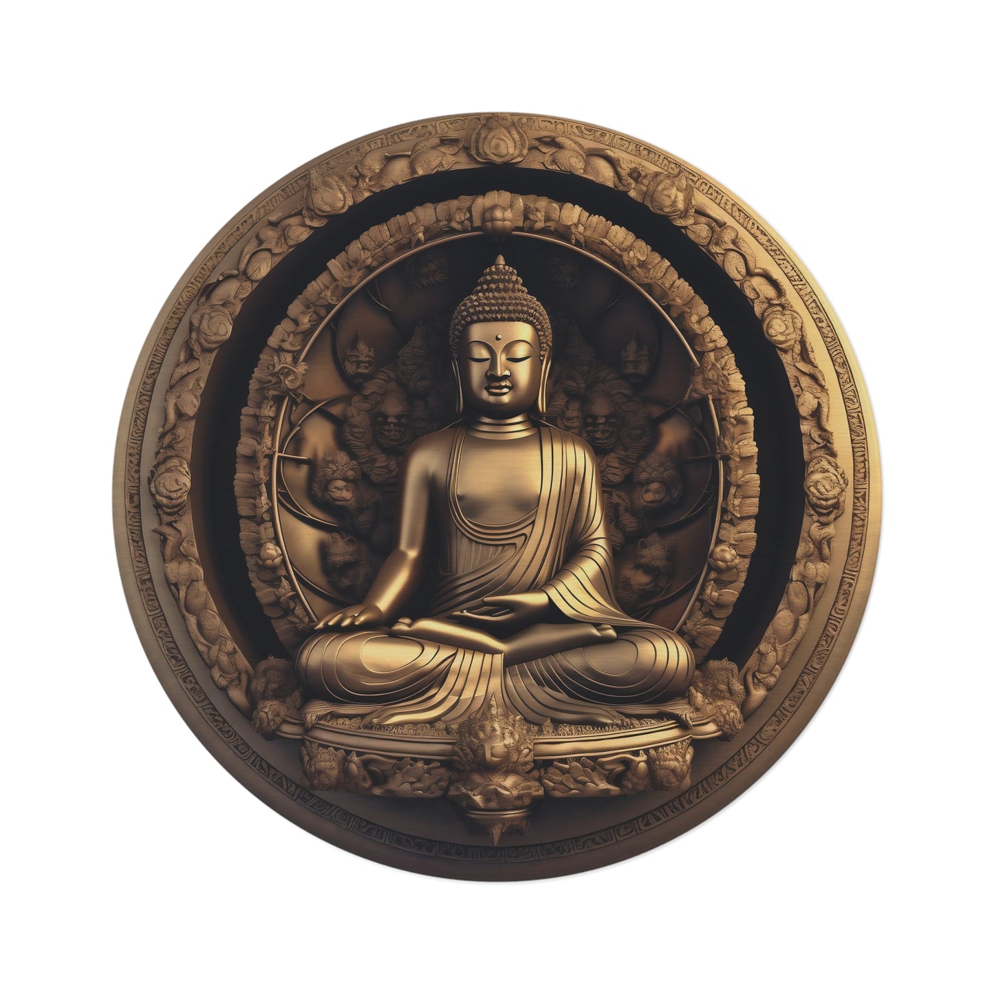 Buddha 3D #1 Round Meditation/Ritual Rug